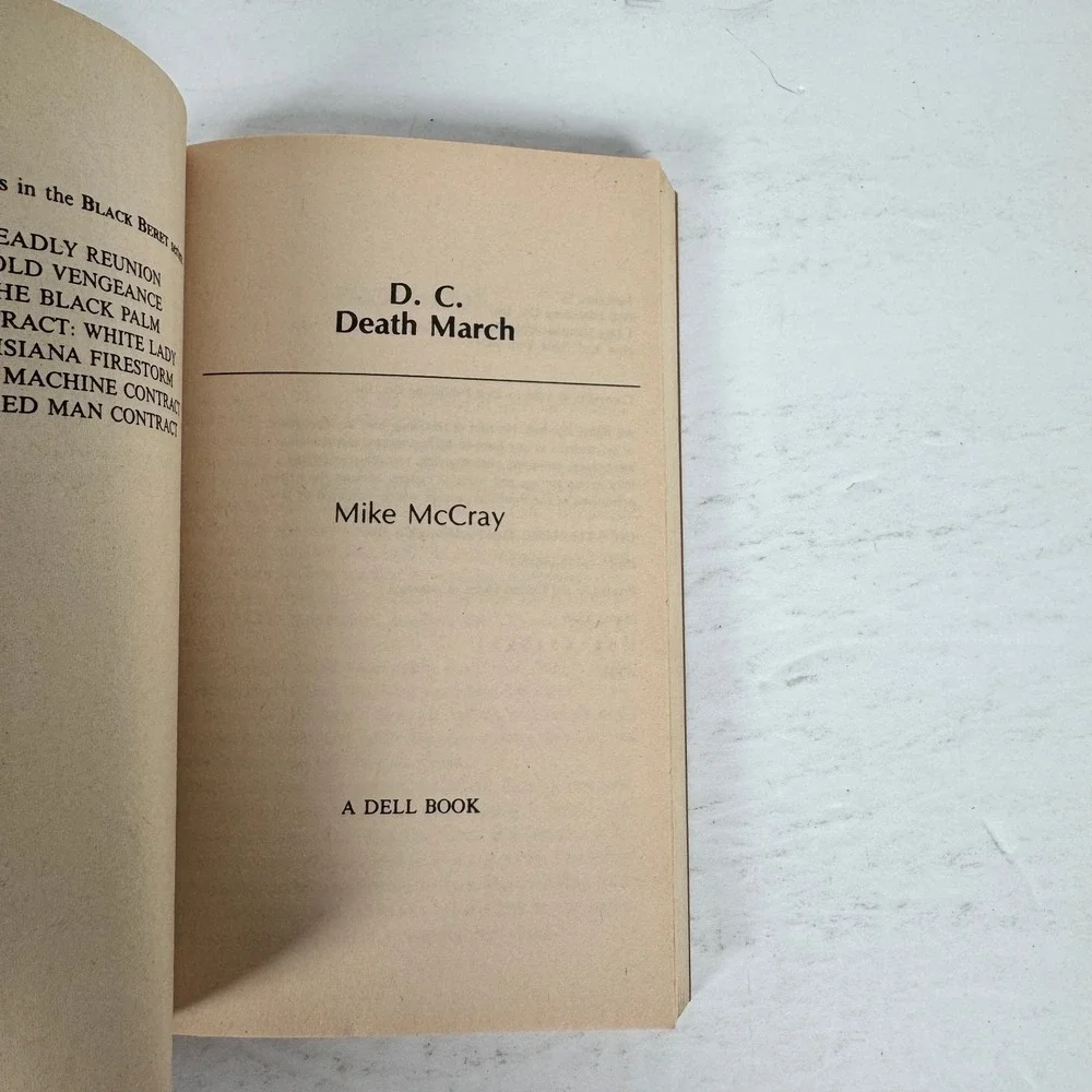 D.C. Death March Mike‎ McCray 1986 1st Printing Black Berets #8 Action Dell